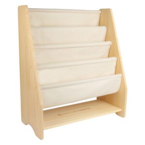 Bücherregal mit Stofffächern