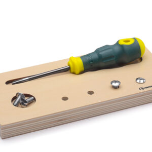 Schraubbrett mit Schraubendreher