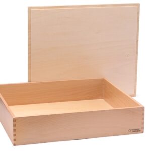 Holzbox mit Deckel, 40 x 34 x 8 cm Innenmaß