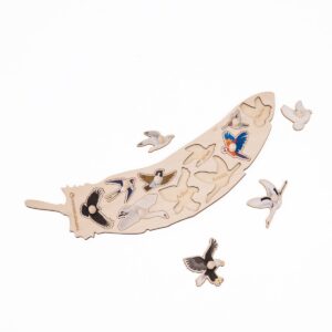 Vogel-Puzzle aus Holz