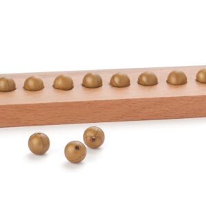 Einerleiste für 10 goldene Perlen