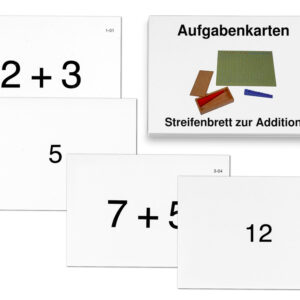 Aufgabenkarten zum Streifenbrett zur Addition