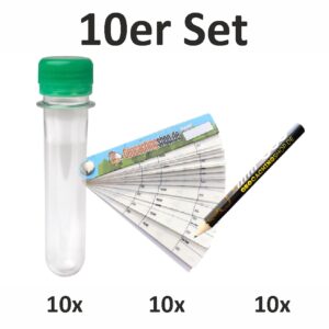 10 x PETLING mit Deckel (FTF) + Logbuch + Stift (Set Behälter Geocaching Versteck)