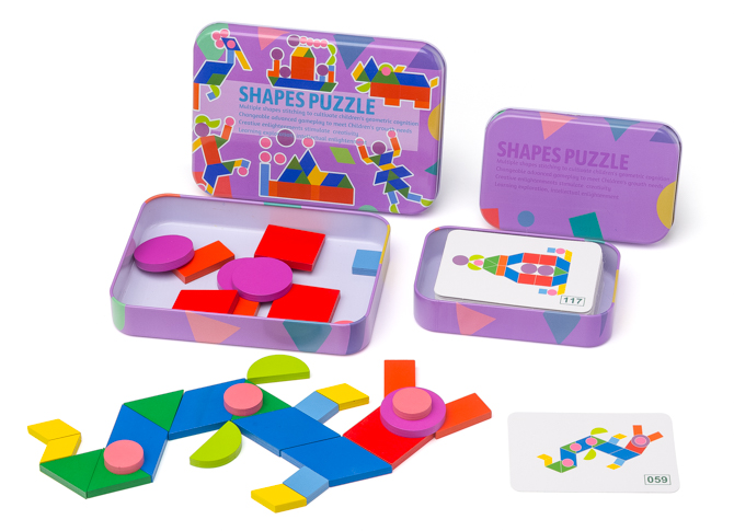Geometrische Formen zum Legen von Figuren - in der Blechdose 1 Geometrische Formen zum Legen von Figuren - in der Blechdose