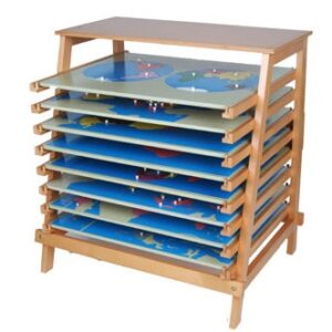 8 Montessori Puzzlekarten mit Regal