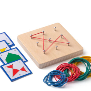 3x3 Geobrett mit Aufgabenkarten und Legevorlagen