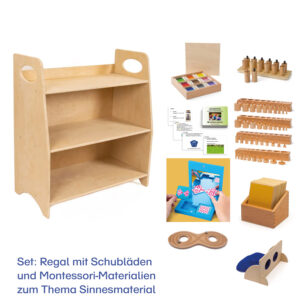 Regal mit Sinnesmaterialien - ab 3 Jahren