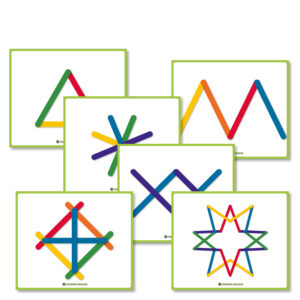 Aufgabenkarten für bunte Bastelhölzer