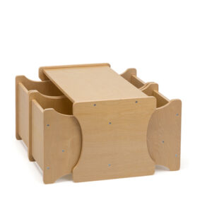 Kindersitzgruppe mit 4 kleinen Stühlen und einem Tisch - abwischbare Premiumqualität