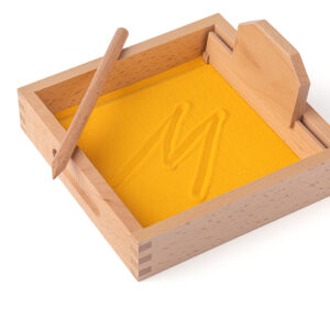 Das Sandtablett - Sandmalen mit Holzstift und Schieber