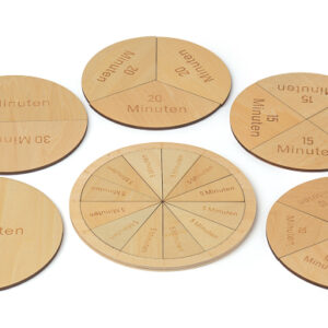 Lernuhr mit Bruchteilen