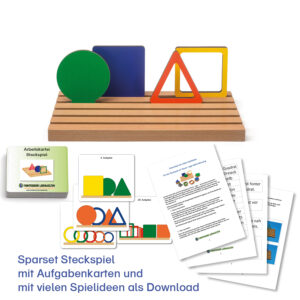Steckspiel zur Raum-Lage-Wahrnehmung mit Aufgabenkarten und Download