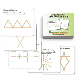 Arbeitskartei Rätsel, Spiele und Bilder mit Streichhölzern