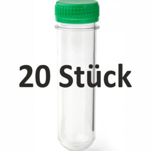20er Set XXL PETLING mit Deckel (FTF)  - 16 cm Rohling Flaschenrohling PETlinge Geocaching