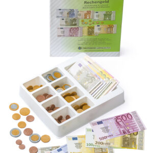 Euro Rechengeld - 290-teiliges Set mit Spielgeld - Scheine und Münzen