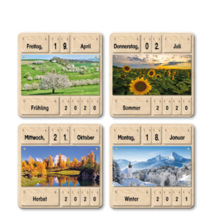 Dauerkalender Vier Jahreszeiten - Holzkalender