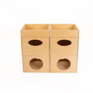 Schubladen-Set aus Holz für das Spielzeugregal - abwischbare Premiumqualität