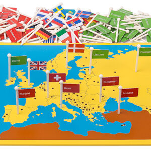 Steckkarte Europa Länder und Hauptstädte