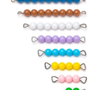 10 bunte Perlenstäbchen 1 bis 10