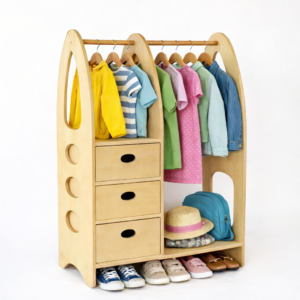 Kindergarderobe aus Holz - abwischbare Premiumqualität