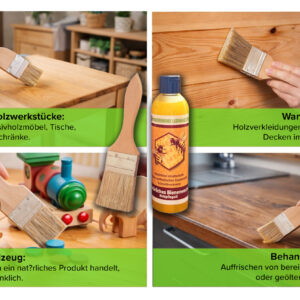 Natürliches Bienenwachs mit Pinsel