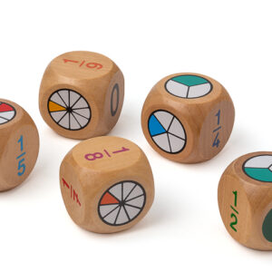 Fünf Würfel mit Brüchen - Lernmaterial