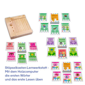 Stöpselkasten-Lernwerkstatt - Mit dem Holzcomputer die ersten Wörter und das erste Lesen üben