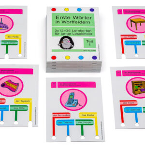 Erste Wörter in Wortfeldern - Stöpselkasten-Karten Teil I