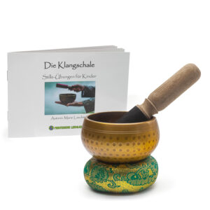 Kleine Tibetanische Klangschale mit Buch als Download