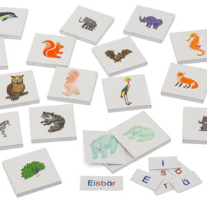 Lesedosen Wildtiere - Tiernamen, Rechtschreibung, Silben und Artikel - komplett fertig und einsatzbereit
