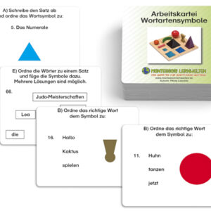 Arbeitskartei Wortartensymbole