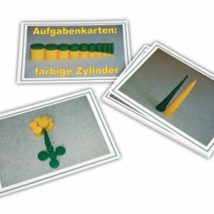 Aufgabenkarten zu den Farbigen Zylindern