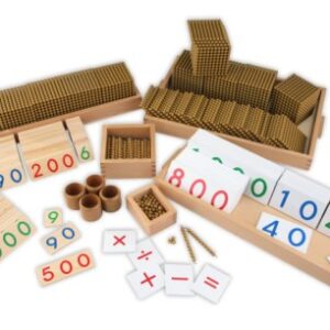 Großes Goldenes Perlenmaterial und Kartensätze