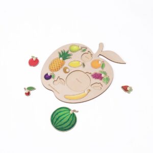 Obst-Puzzle aus Holz