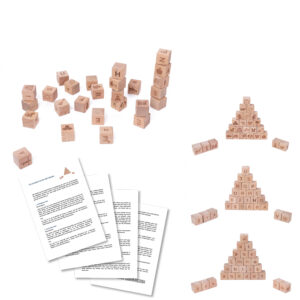 Große ABC-Holzwürfel - ästhetische Bauklötze zum ABC lernen ab 2 Jahren