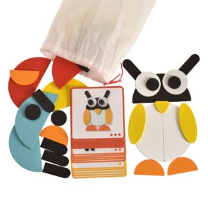 Tierpuzzle aus Holz im Stoffsack