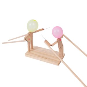 Hölzerne Fechtpuppen - Tischbrettspiel für Familienfeiern und Freundestreffen