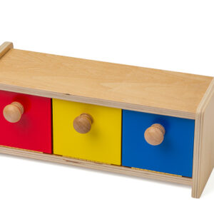 Holzkasten mit drei Fächern