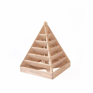 Pflanzpyramide aus Holz - ideal als Kräuterpyramide, Erdbeerpyramide oder Blumenpyramide
