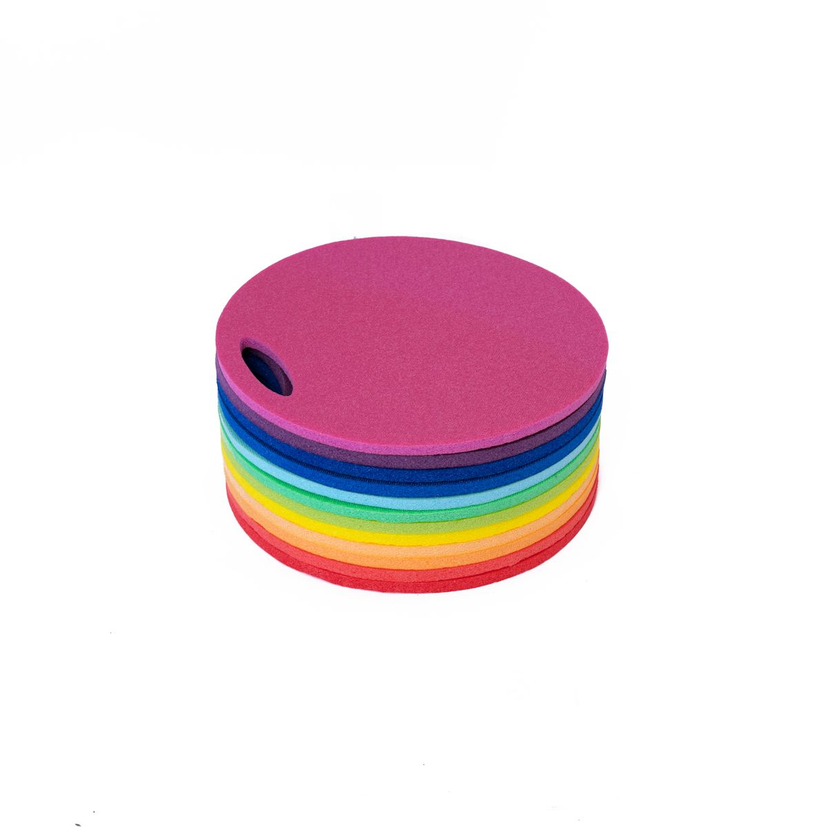 12 Sitzmatten mit Tasche - Regenbogenfarben 1 12 Sitzmatten mit Tasche - Regenbogenfarben
