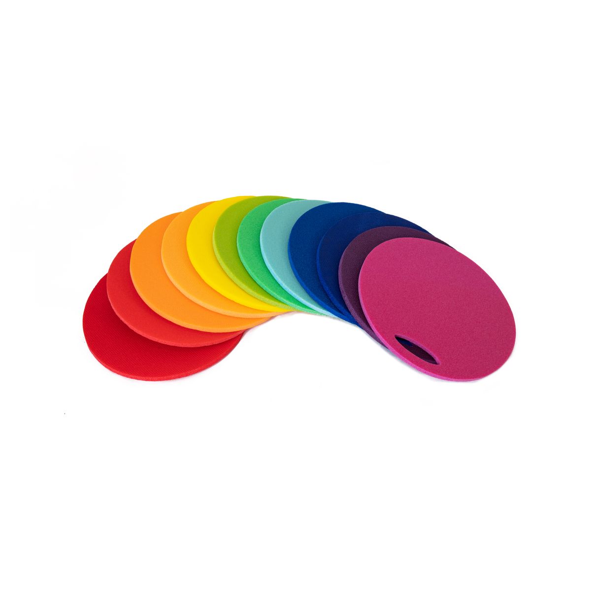 12 Sitzmatten mit Tasche - Regenbogenfarben 3 12 Sitzmatten mit Tasche - Regenbogenfarben – Bild 3
