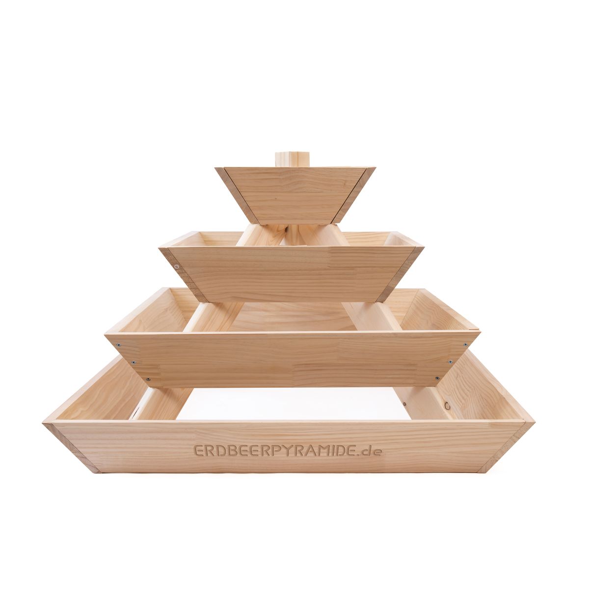 Erdbeerpyramide mit 4 Etagen aus witterungsbeständigem Lärchenholz 4 Erdbeerpyramide mit 4 Etagen aus witterungsbeständigem Lärchenholz – Bild 4