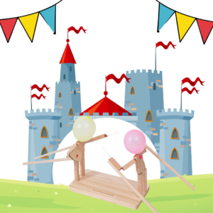 Ab 4: Das lustige Tischbrettspiel „Ritter-Turnier“ für Kindergeburtstage, Spieleabende & Co